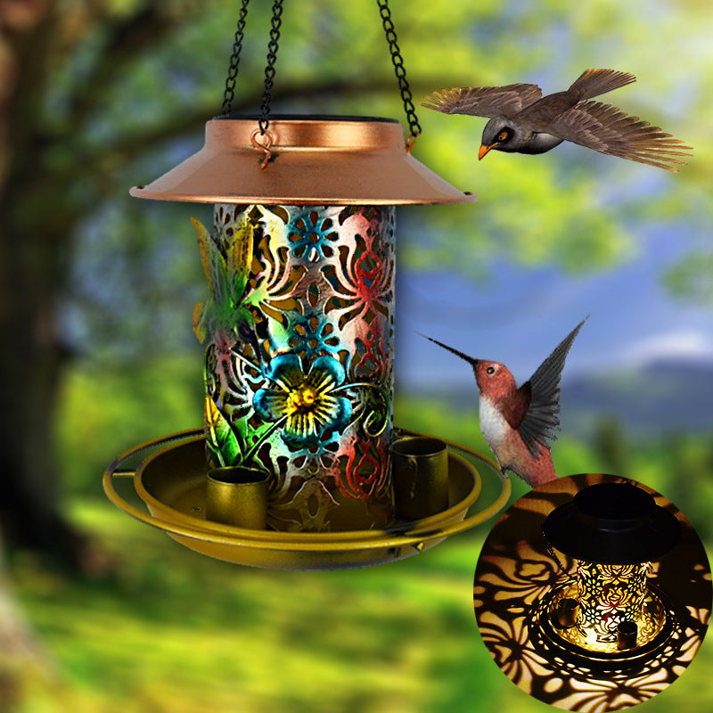 Solar Light Hanging Bird-Feeder