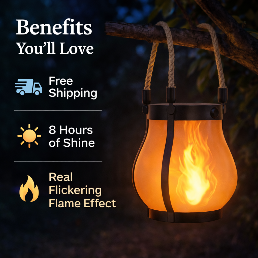 Outdoor Lighting Flickering Flame Garden Lamp