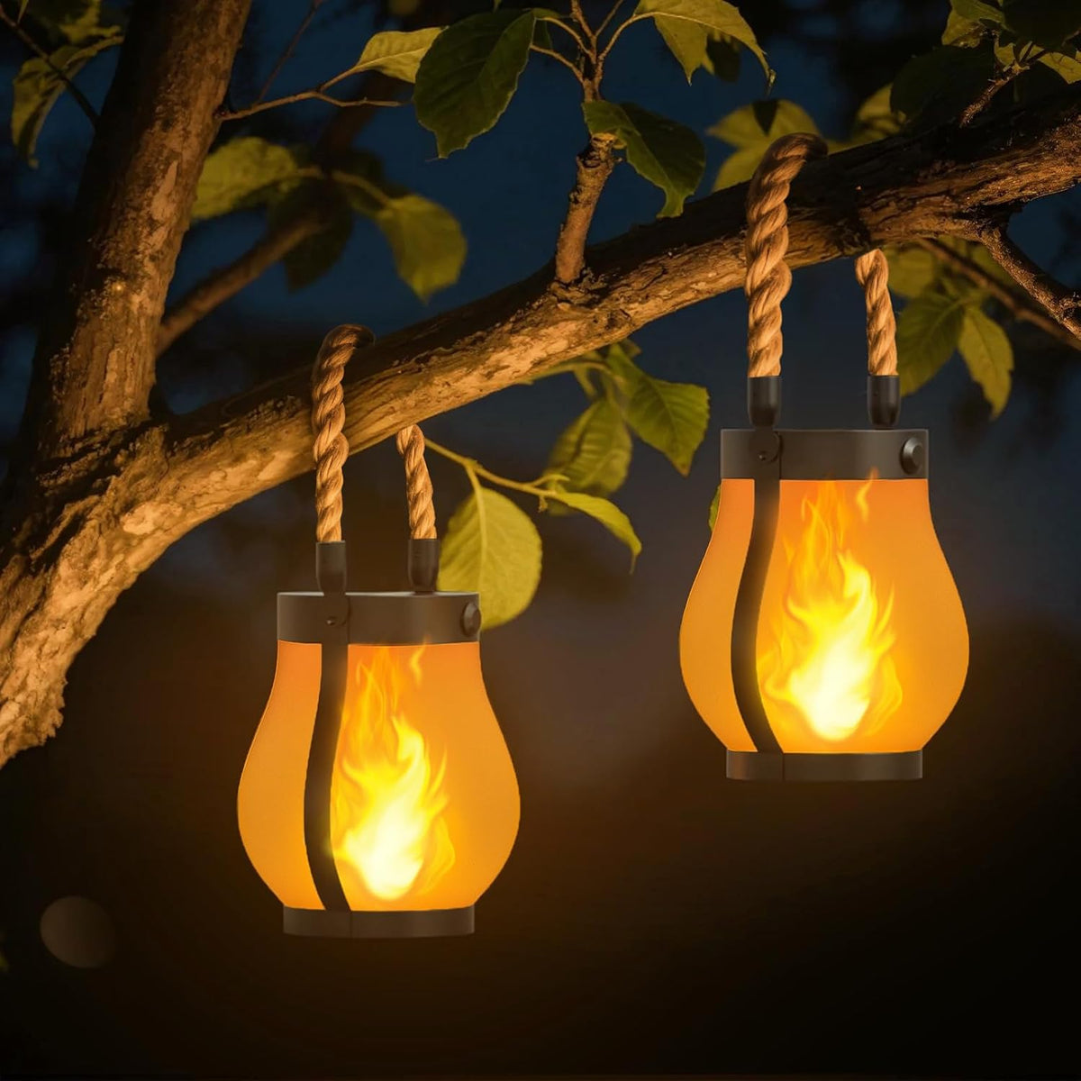 Outdoor Lighting Flickering Flame Garden Lamp
