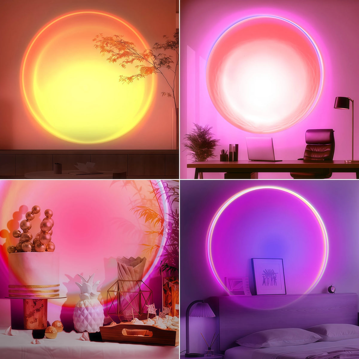 Golden Hour Aesthetic Projector — 16 Color LED Sunset Lamp