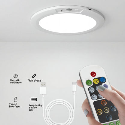 Ultra-Thin LED Ceiling Light with Remote, 5 Colors