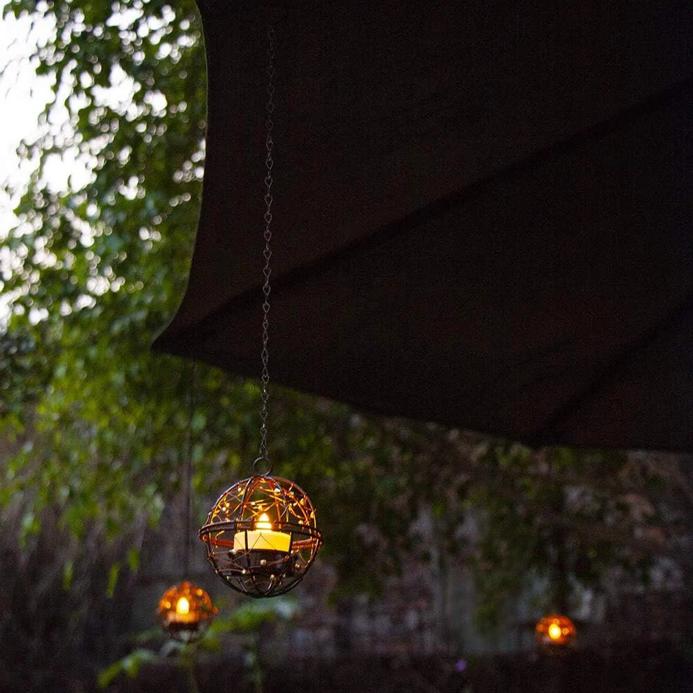 Outdoor Solar Hanging Lanterns - Pack of 4